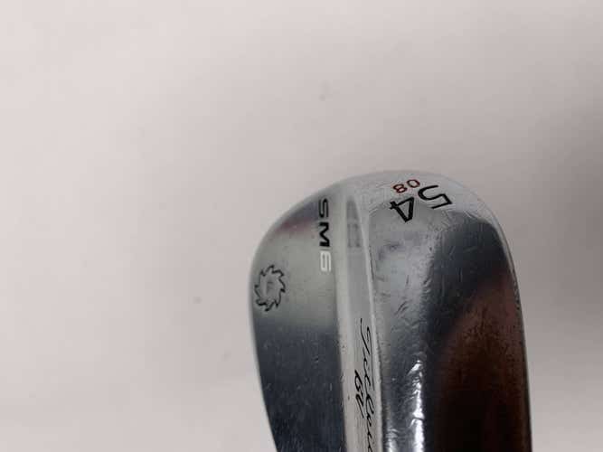 Titleist Vokey SM6 Tour Chrome Wedge 54* 8 Bounce M-Grind Wedge Steel Mens RH