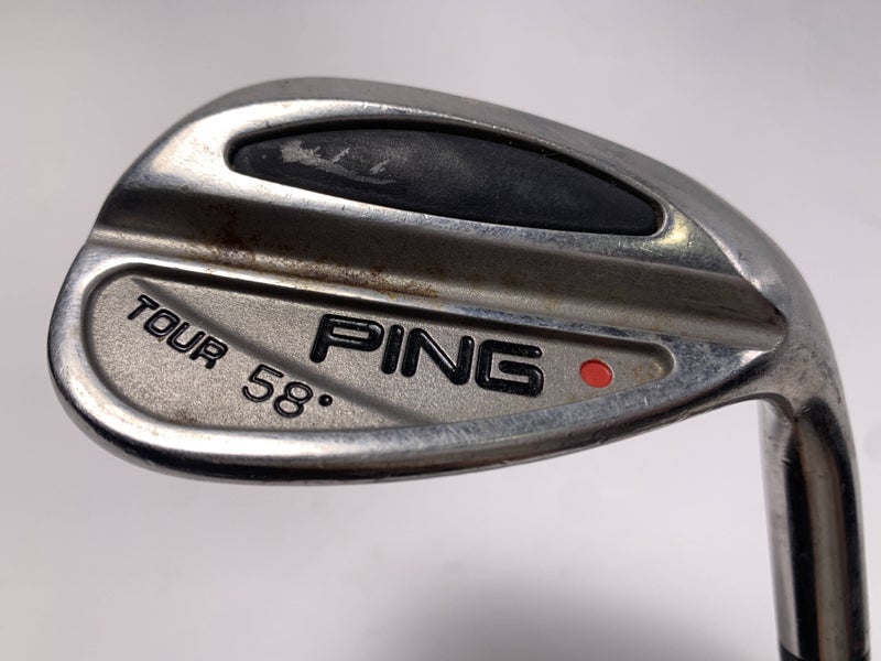 Ping Tour Chrome Lob Wedge LW 58* Orange Dot 2* Flat Stiff Steel Mens RH