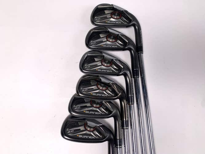 TaylorMade Burner 2009 Iron Set 5-PW Burner 2.0 Stiff Steel Mens RH- +1"