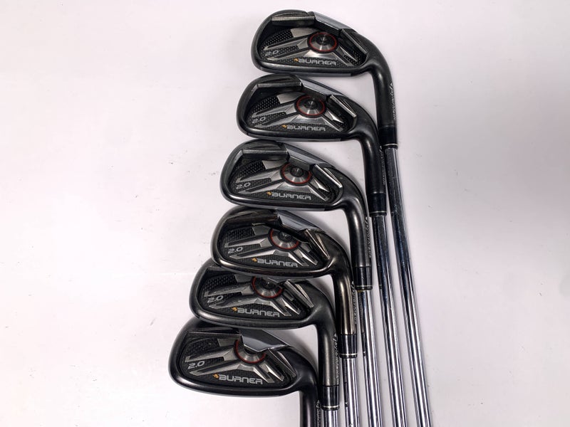 TaylorMade Burner 2009 Iron Set 5-PW Burner 2.0 Stiff Steel Mens RH- +1"