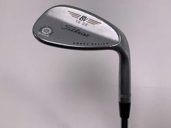 Titleist Vokey Spin Milled SM4 Chrome Sand Wedge SW 56* 8 Bounce Wedge Mens RH