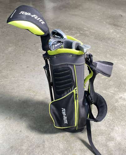 Top Flite Junior Club Set Driver 4H 7i SW Putter Junior RH HC +Bag - Dents