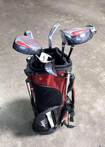 Walter Hagen JR Series II Club Set Driver 3W 4H 7 & 9 SW Putter Junior RH +Bag