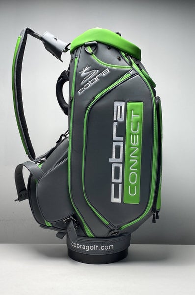 Cobra Connect Staff Bag Grey/Green 6-Way Divide Single Strap Golf Bag NEW