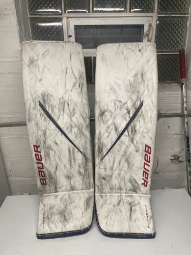 37" XXL Bauer Hyperlite 2 Goalie Leg Pads Pro Stock