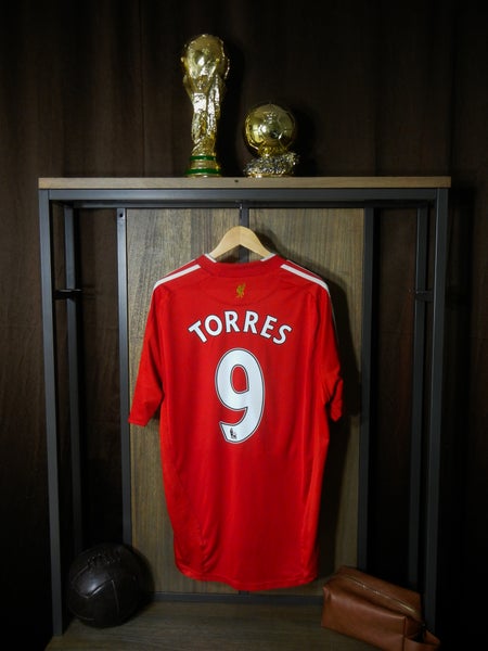 Liverpool 2008–2010 Home Jersey – Torres #9 – XL – Red Adidas Shirt MPN: 313214