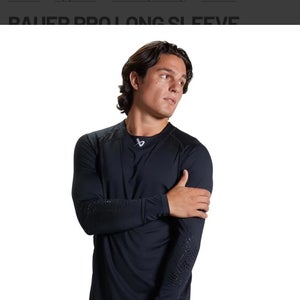 NEW BAUER PRO LONG SLEEVE BASELAYER TOP - ADULT SMALL