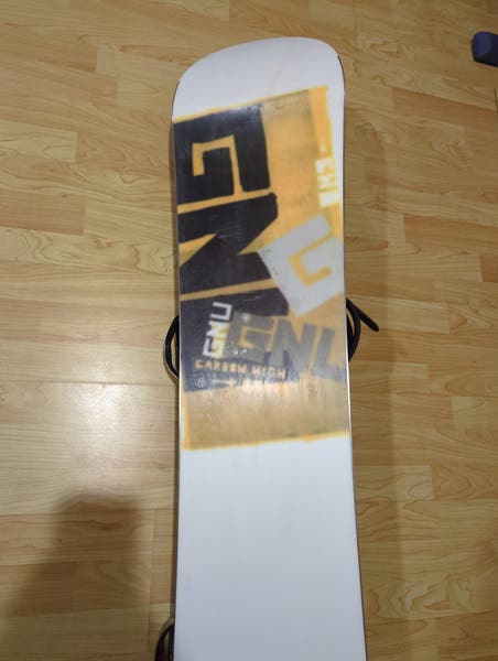 GNU Carbon High Beam series snowboard 150cm With Burton Bindings