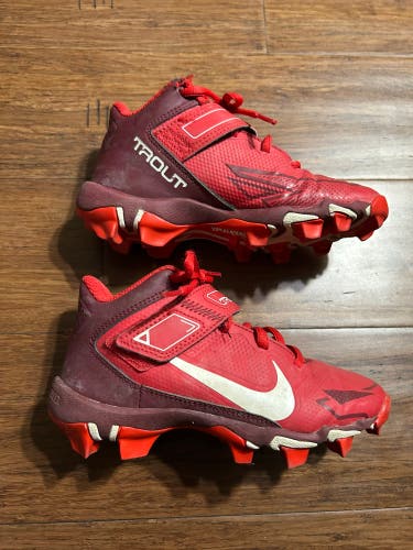 Nike High Top Trout Red Kid's 13K (Used)
