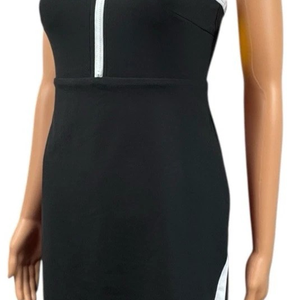 Sage Collective Womens Small Black Active Tennis Dress With Shorts Athletic New