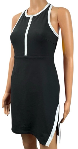 Sage Collective Womens Small Black Active Tennis Dress With Shorts Athletic New