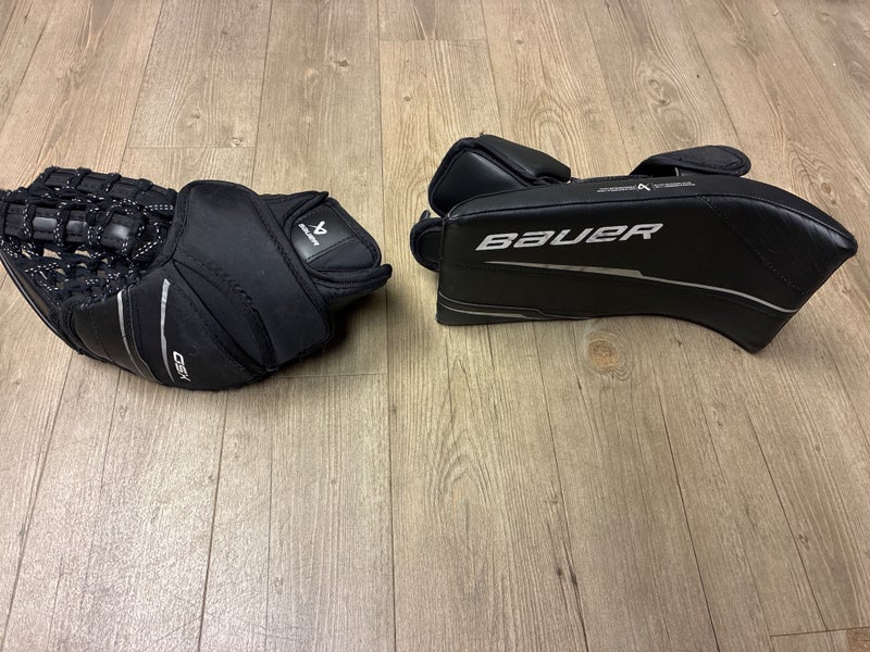 Used Youth Bauer GSX Regular Goalie Glove & Blocker