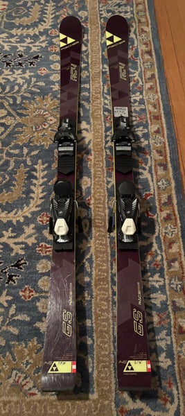 Unisex Fischer RC4 World Cup GS 145 cm Racing Skis With Bindings (Used)