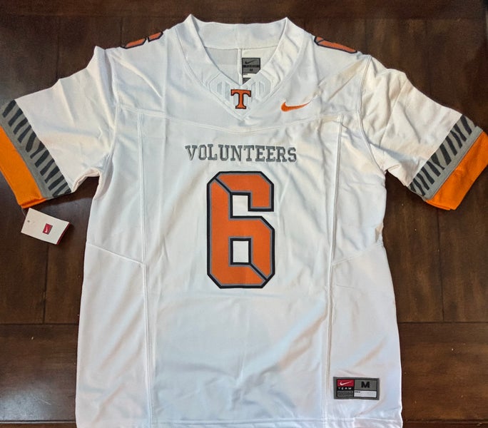 Joey Aguilar #6 University of Tennessee Volunteers White Jersey Adult Medium NWT