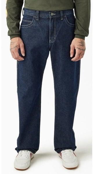DICKIES SKATEBOARDING DENIM CARPENTER PANT (DARK WASH) 34 X 32 Mens