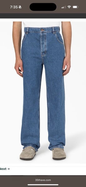 Dickies Thomasville Denim Loose Fit Jeans Chambray Light Blue 34 X 32