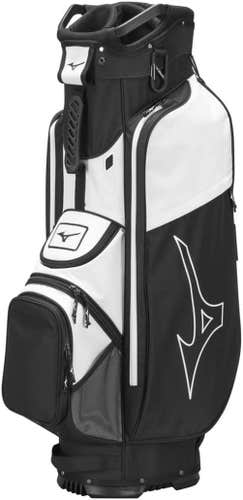 Mizuno LW-C Cart Bag (10.5", 7-way top, Black/White) NEW