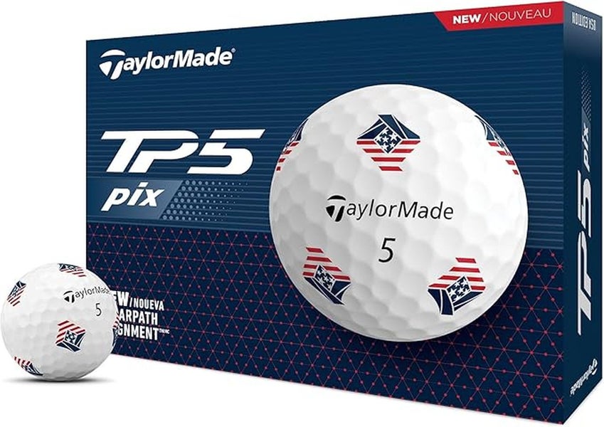Taylor Made TP5 Pix Golf Balls (USA, 12pk) 1dz 2024 NEW