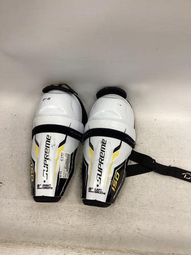 Used Bauer SUPREME 150 Youth Shin Guards White 8" 11851-S000040226