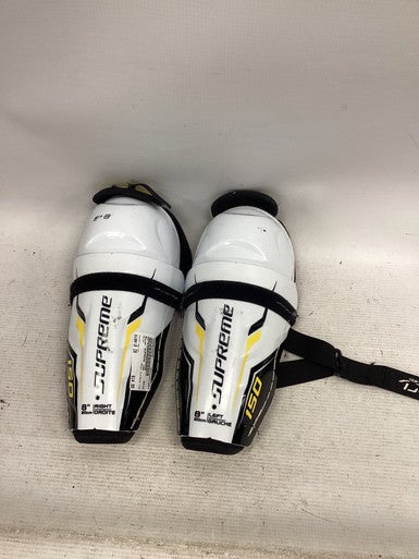 Used Bauer SUPREME 150 Youth Shin Guards White 8" 11851-S000040226