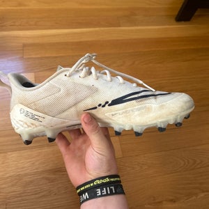 White Men's Size M 11.0 (W 12.0) Adult Nike Alpha Huarache 8 Pro Low Top (Used)