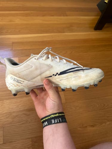 White Men's Size M 11.0 (W 12.0) Adult Nike Alpha Huarache 8 Pro Low Top (Used)