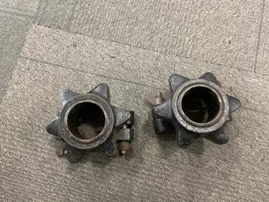 Used 2.5KG OLYMPIC BAR CLAMPS Exercise Accessory Other 11614-S000225269