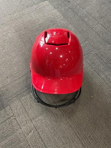 Used Mizuno BATTING HELMET W/ MASK Batting Helmet w/Mask Red SM 11614-S000225343
