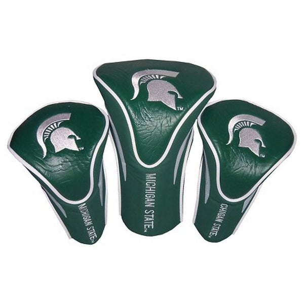 Team Golf Contour Golf Club Headcovers 3pk (Michigan St, White/Green) NCAA NEW