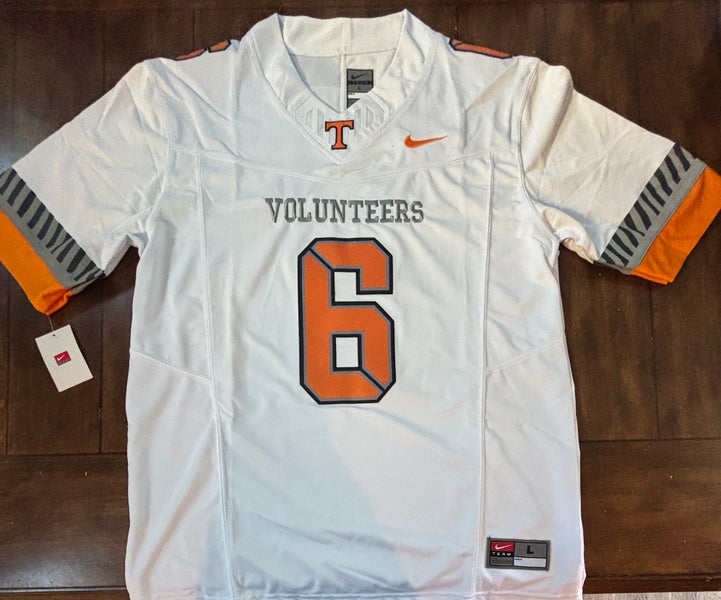 Joey Aguilar #6 University of Tennessee Volunteers White Jersey Adult Large NWT