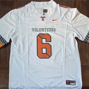 Joey Aguilar #6 University of Tennessee Volunteers White Jersey Adult XL NWT