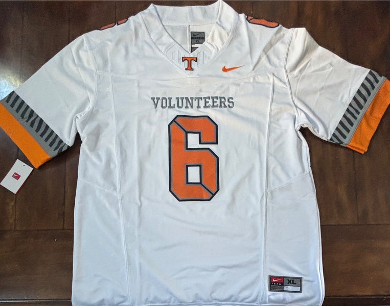 Joey Aguilar #6 University of Tennessee Volunteers White Jersey Adult XL NWT