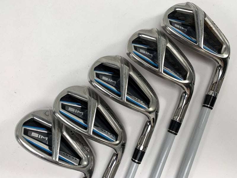 TaylorMade SIM MAX OS Iron Set 8-PW+GW+SW Aldila NV Blue 45g Ladies RH
