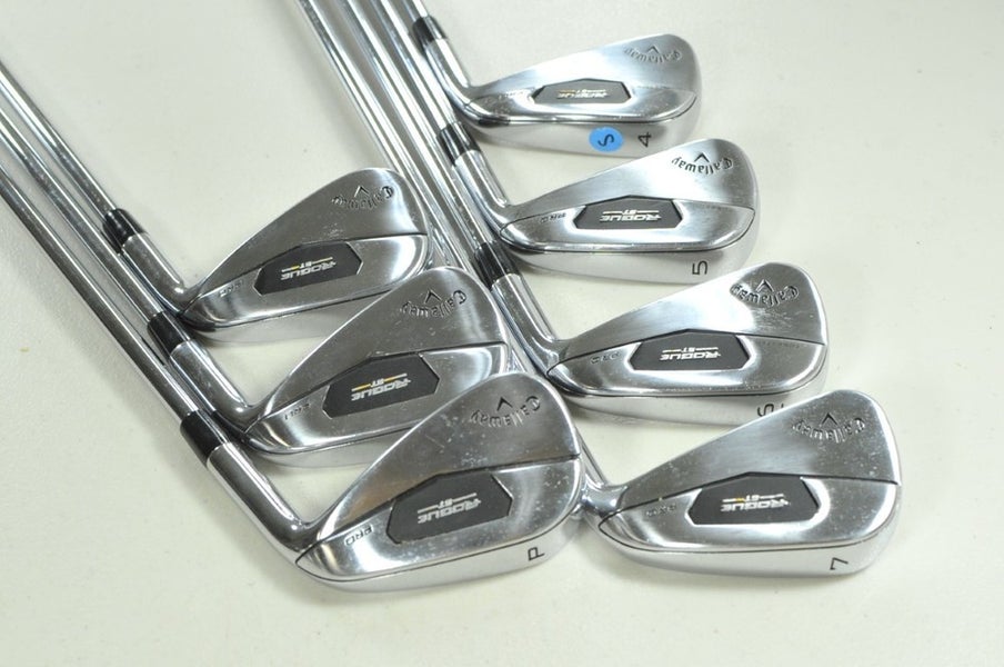 Callaway Rogue ST Pro 4-PW Iron Set Stiff Flex RH Rifle 6.0 Steel # 186069