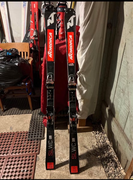 Women's 2019 Nordica Dobermann SL WC 156 cm All Mountain Skis With Bindings Max Din 12 (Used)