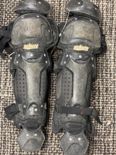 Black Youth Schutt Catcher's Leg Guard (Used)