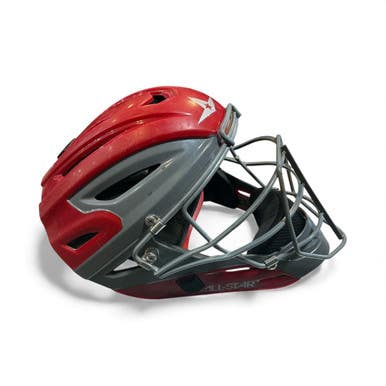 Used All Star Catchers Helmet w/Mask Red One Size 11873-S000226947