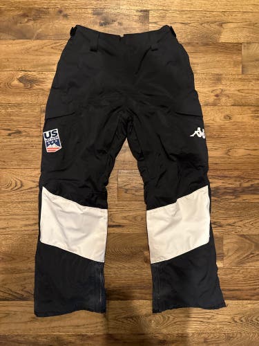 US Ski Team Black Unisex Adult Large Mogul Ski Pants (Used)