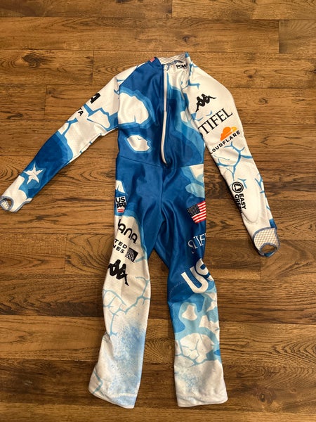 POW 2025World Championship Unisex Medium Race Suit, Padded, Front Zip,FIS Legal