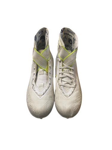 Used Under Armour Adult FB Cleats White Senior 10 11706-S000367286