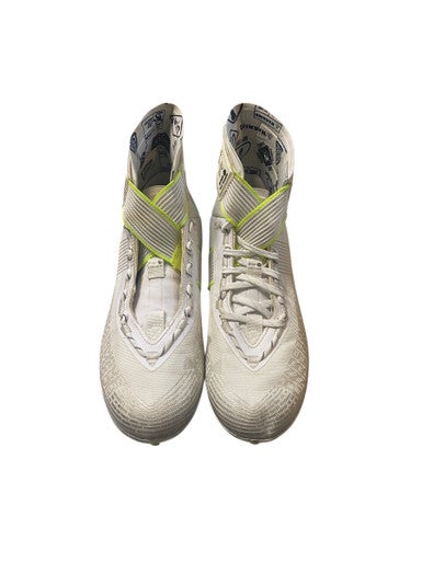 Used Under Armour Adult FB Cleats White Senior 10 11706-S000367286