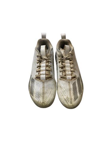 Used Adidas Jr FB Cleats White Junior 03.5 11706-S000367202