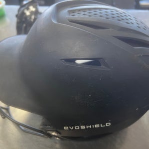 Used Evoshield HELMET Batting Helmet w/Mask Navy Blue One Size 11497-S000153743
