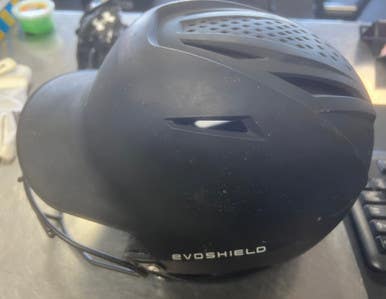 Used Evoshield HELMET Batting Helmet w/Mask Navy Blue One Size 11497-S000153743
