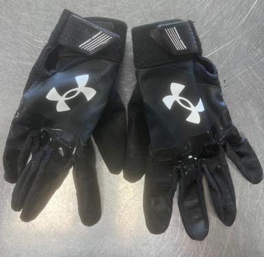 Used Under Armour BB/SB Batting Gloves Black SM 11497-S000153744