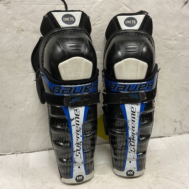 Used Bauer SUPREME ONE 75 Junior Shin Guards White/Black/Royal 11" 11855-S000194607