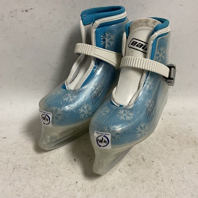Used Bauer 10/11 Girls Softboot Skate Carolina Blue Youth 10.5 11855-S000194701