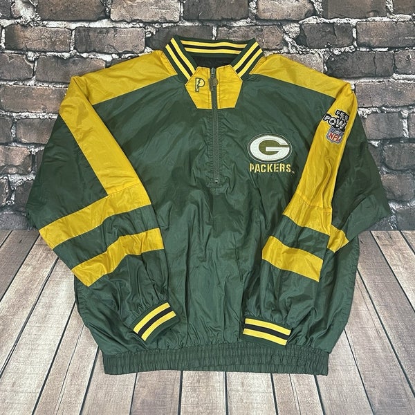 Vintage 90s Green Bay Packers Pro Player Reversible Windbreaker Mens Size Large