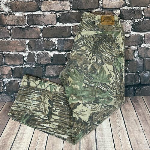 Vintage Cabelas RealTree Camo Mens Hunting Pants Size 38 (Actual 34x29)