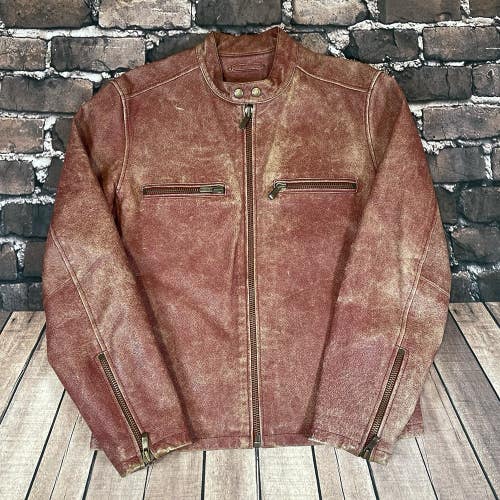Vintage M. Julian Wilsons Leather Red Motorcycle Jacket Mens Size Medium RARE